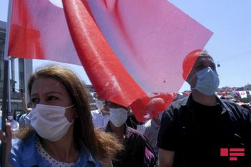В Турции продолжаются акции в поддержку Азербайджана - ФОТО
