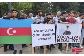 Marneulidə "İşğala son - Qarabağa azadlıq, sonra sülh" aksiyası keçirilir - FOTO