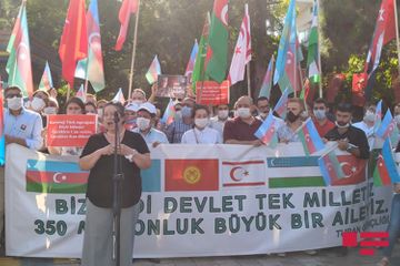 Türkiyənin Kayseri şəhərində Azərbaycana dəstək mitinqi keçirilib - FOTOSESSİYA