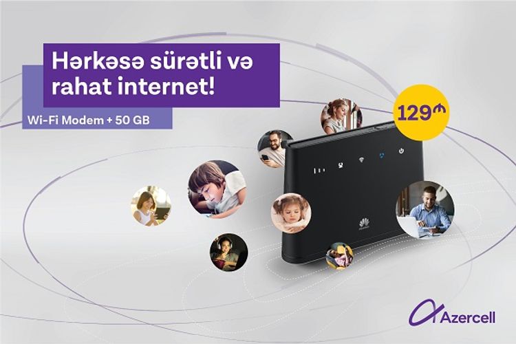 “Azercell”in yeni 4G WiFi modemindən eyni zamanda 32 istifadəçi yararlana bilər
