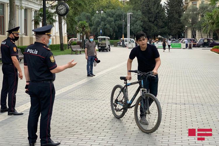 Dənizkənarı Milli Parkda velosipedçilərə qarşı reyd keçirilib - FOTO