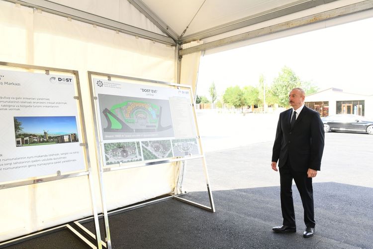Azerbaijani President attended groundbreaking ceremony for “DOST Evi” Creative, Exhibition and Sales Center in Ismayilli