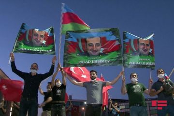 İstanbulda yenidən Azərbaycana dəstək mitinqi keçirilib - FOTO
