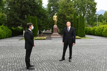 Prezident İlham Əliyev Qəbələ rayonunda da səfərdə olub