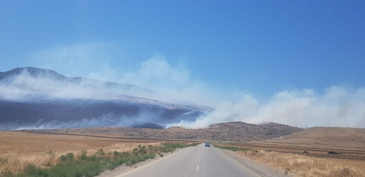 МЭПР распространило информацию в связи с пожаром в горной местности в Сиязане