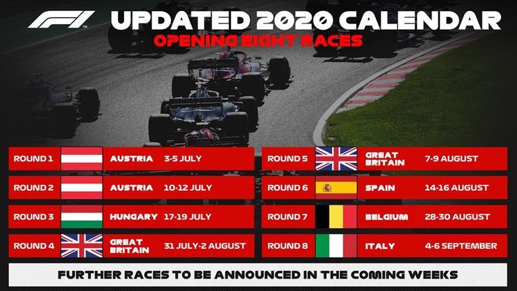 Date of Grand Prix 8 in Formula-1 clarified