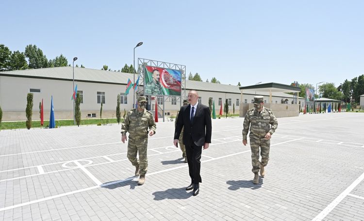 President Ilham Aliyev visited military unit in territory of Aghdam