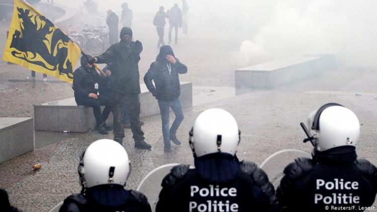 В Брюсселе произошли столкновения демонстрантов с полицией