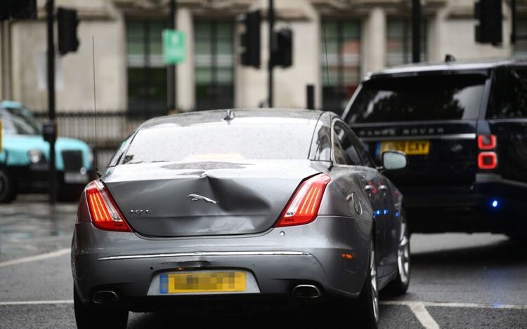Boris Johnson in car crash outside Parliament
