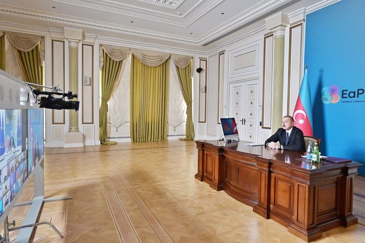 President Ilham Aliyev attended Summit of Eastern Partnership countries in format of video conference