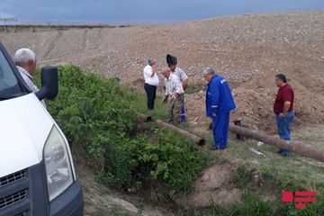 Tovuzda yol çəkilişi zamanı qaz borusu partlayıb, yaralılar var - FOTO