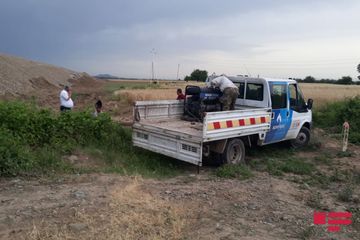 Tovuzda yol çəkilişi zamanı qaz borusu partlayıb, yaralılar var - FOTO