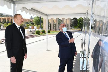 Prezident İlham Əliyev Bakıda yerüstü piyada keçidinin açılışında iştirak edib - FOTOSESSİYA - YENİLƏNİB