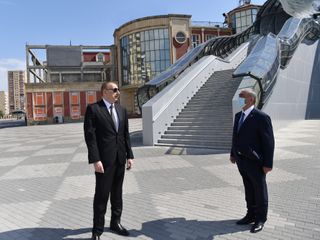 Prezident İlham Əliyev Bakıda yerüstü piyada keçidinin açılışında iştirak edib - FOTOSESSİYA - YENİLƏNİB