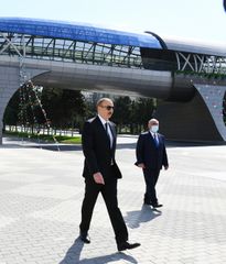 Prezident İlham Əliyev Bakıda yerüstü piyada keçidinin açılışında iştirak edib - FOTOSESSİYA - YENİLƏNİB