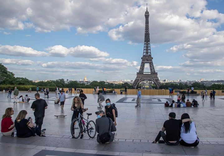 Eiffel tower reopens to visitors following months-long COVID-19 closure
