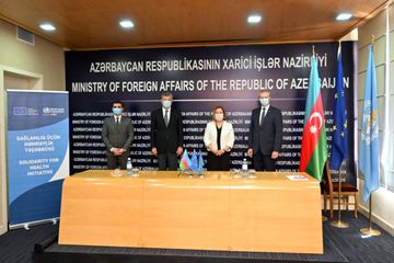 ÜST-ün Azərbaycana göndərdiyi fərdi qoruyucu vasitələrin təhvil-təslim aktı imzalanıb