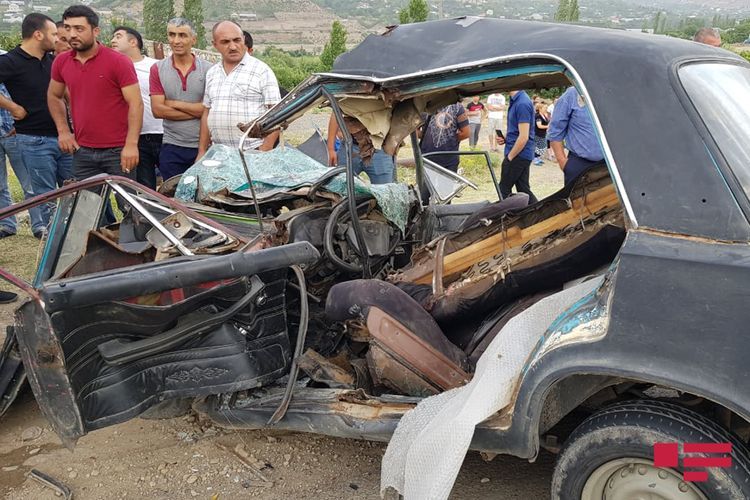 Road accident occurred in Azerbaijan’s Tovuz, father died, 15 years old son injured - PHOTO