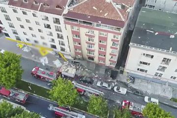 İstanbulda binada partlayış olub, 1 nəfər ölüb, 10 nəfər yaralanıb