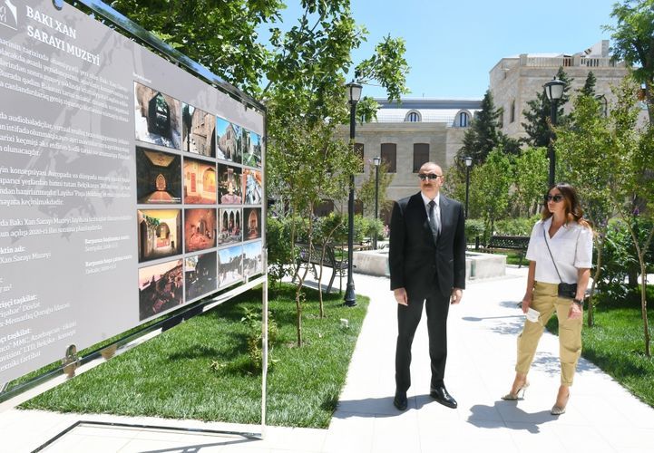 Президент Ильхам Алиев и первая леди Мехрибан Алиева ознакомились с реставрационными работами в Ичеришехер - ОБНОВЛЕНО