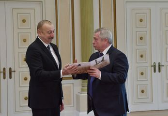 Prezident İlham Əliyev Rusiyanın Rostov vilayətinin qubernatorunu qəbul edib - YENİLƏNİB