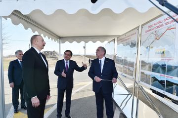 Prezident İlham Əliyev Daş Salahlı-Ürkməzli-Dəmirçilər avtomobil yolunun açılışında iştirak edib