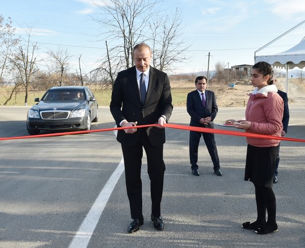 President Ilham Aliyev attended opening of Dash Salahli-Urkmazli-Damirchilar highway
