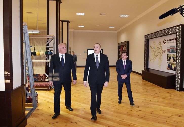 President Ilham Aliyev visited Gazakh branch of “Azerkhalcha” OJSC