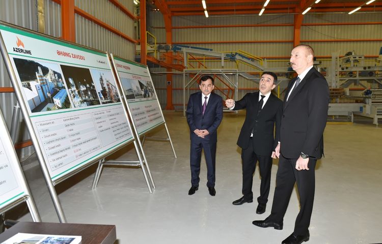 President Ilham Aliyev inaugurated lime factory in Gazakh