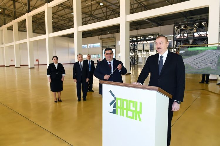 President Ilham Aliyev inaugurated Aghstafa Agro-Industrial Complex