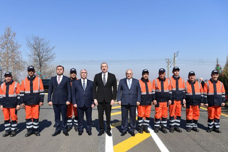 Prezident İlham Əliyev Tovuzda avtomobil yolunun yenidənqurmadan sonra açılışında iştirak edib - YENİLƏNİB