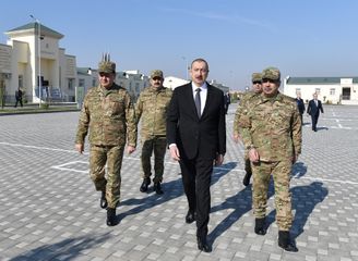 Azərbaycan Prezidenti Müdafiə Nazirliyinin hərbi hissəsinin açılışında iştirak edib - YENİLƏNİB