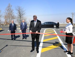 Prezident İlham Əliyev Tovuzda avtomobil yolunun yenidənqurmadan sonra açılışında iştirak edib - YENİLƏNİB