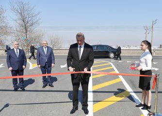 Prezident İlham Əliyev Tovuzda avtomobil yolunun yenidənqurmadan sonra açılışında iştirak edib - YENİLƏNİB