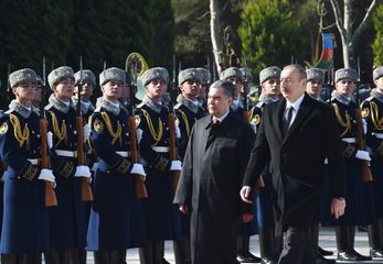 Türkmənistan Prezidentinin rəsmi qarşılanma mərasimi olub