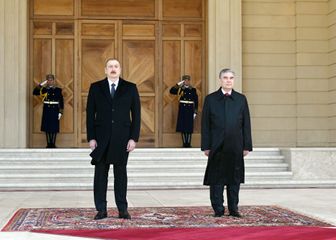 Türkmənistan Prezidentinin rəsmi qarşılanma mərasimi olub