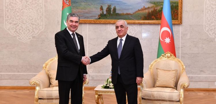 Prime Minister Ali Asadov meets with Turkmen President Gurbanguly Berdimuhamedov