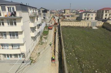 Badamdarda sürüşmə zonası kimi tanınan ərazidə yeni su şəbəkələri yaradılır - FOTO
