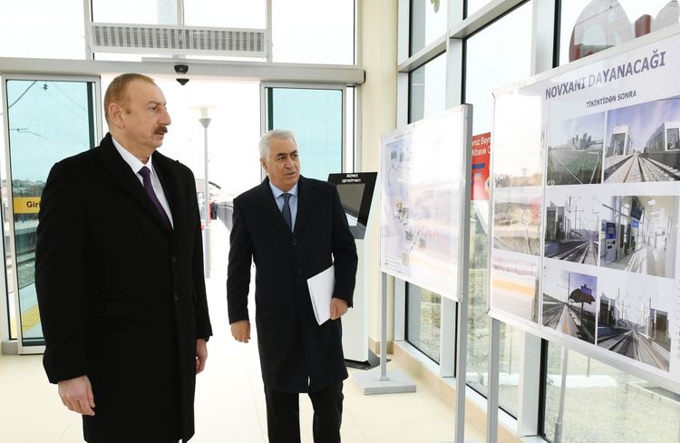 President Ilham Aliyev inaugurated Pirshaghi-Goradil-Novkhani-Sumgayit section of Absheron circular railway after renovation - UPDATED
