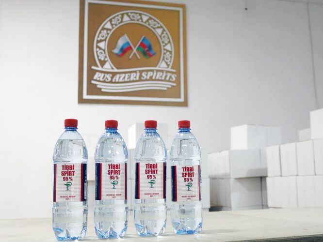 Alcoholic beverages factory opened in Gusar by Russia and Azerbaijan starts to produce medical spirit