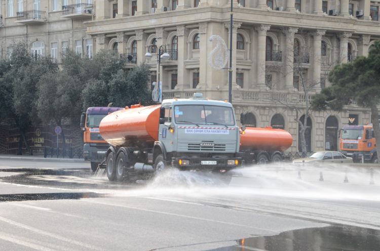 Streets of Baku will be washed for disinfection