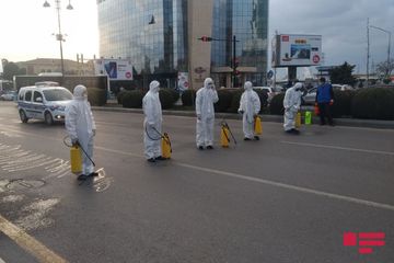 Sumqayıtın küçə və prospektləri yuyucu məhlullarla yuyulur - FOTO