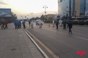 Sumqayıtın küçə və prospektləri yuyucu məhlullarla yuyulur - FOTO