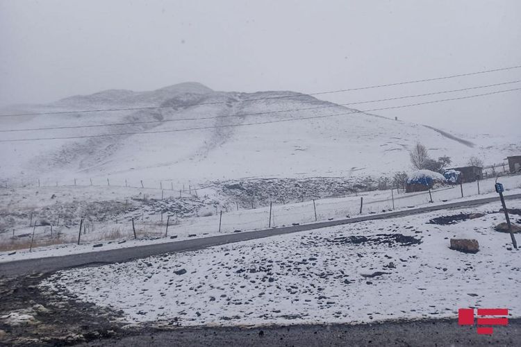 В горных районах северного региона Азербайджана выпал снег – ФОТО 