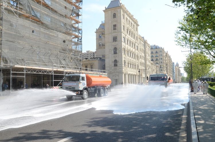 More than 200 main streets and avenues of Baku disinfected