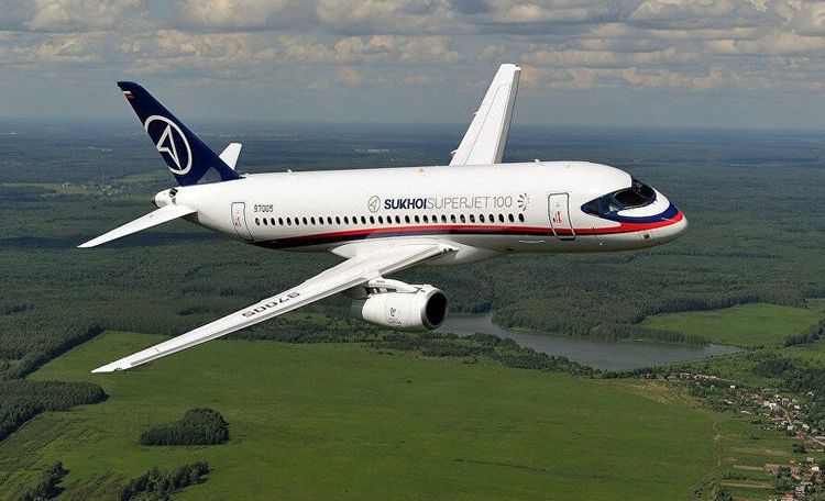 SSJ-100 jet emergency lands in Moscow airport due to engine failure