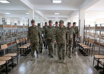 Məhərrəm Əliyev və Zakir Həsənov cəbhəboyu zonada növbəti hərbi hissədə olublar - VİDEO
