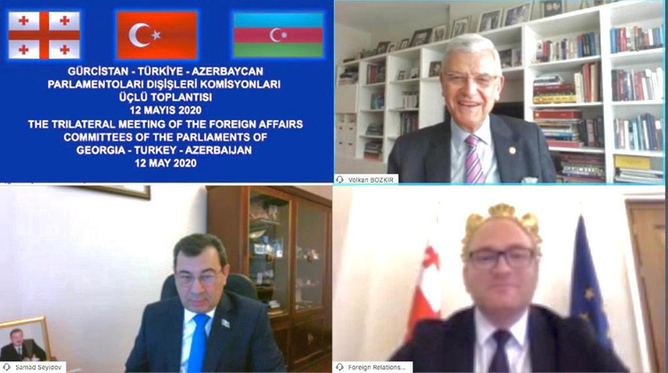 Online meeting of International relations committees of parliaments of Azerbaijan, Turkey and Georgia held