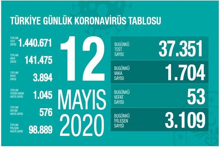 Число случаев COVID-19 в Турции выросло за сутки на 1,7 тысячи