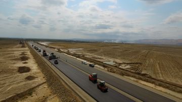 Yeni ödənişli avtomagistralın 90 km-ə yaxın hissəsinin tikintisi bitmək üzrədir